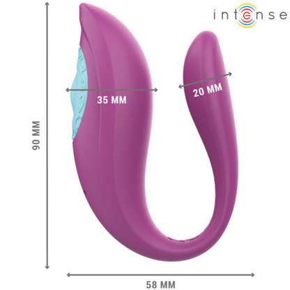 ANNIE VIBRADOR E ESTIMULADOR EM FORMA DE U ROXO CONTROLE REMOTO
