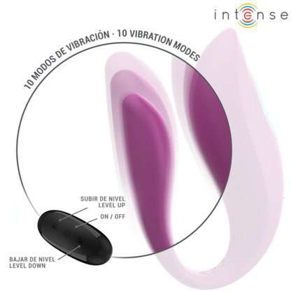 ANNIE VIBRADOR E ESTIMULADOR EM FORMA DE U ROXO CONTROLE REMOTO