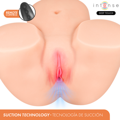 MASTURBADOR VAGINAL GINGER COM EFEITOS DE SUCÇÃO, CALOR, VIBRAÇÃO E VOZ, COM CONTROLE REMOTO, 5,3 KG