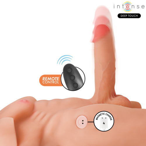 TORSO MARTY COM ÂNUS E DILDO REALISTA COM FUNÇÃO DE PRESSÃO E VIBRAÇÃO, CONTROLE REMOTO, 6,2 KG