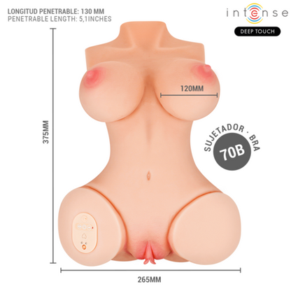 VERO TORSO VAGINAL COM EFEITOS DE SUCÇÃO, CALOR, VIBRAÇÃO E VOZ L 5,5 KG