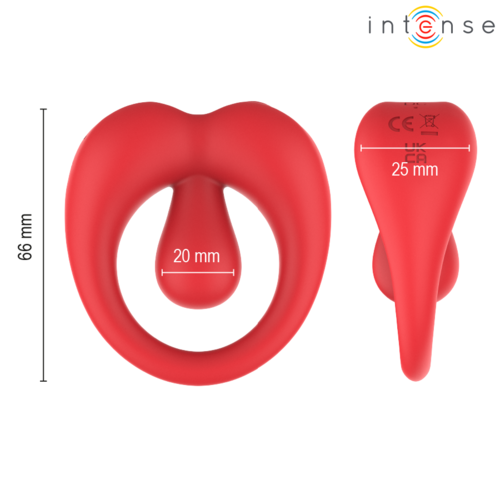 ANEL VIBRATÓRIO DE PÊNIS RUSSELL COM ESTIMULAÇÃO DO CLITÓRIS VERMELHO