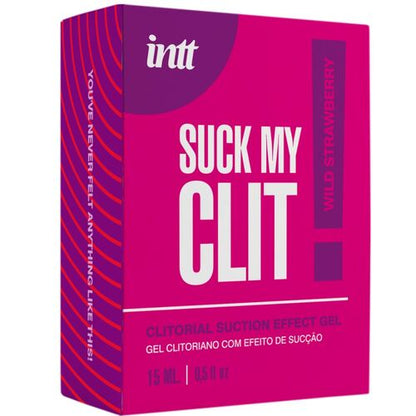 SUCK MY CLIT GEL COM EFEITO DE SUCÇÃO MORANGO SILVESTRE 15 ML