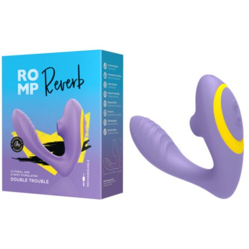 REVERB ESTIMULADOR DE PONTO G E DISPOSITIVO DE SUCÇÃO CLITORIAL REVERB ROXO