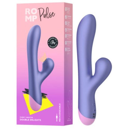 PULSE RABBIT VIBRADOR DUPLO PARA PONTO G AZUL ELÉTRICO
