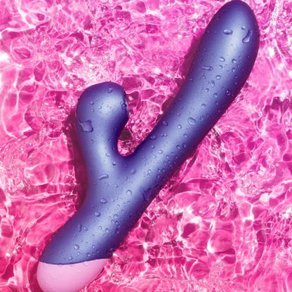 PULSE RABBIT VIBRADOR DUPLO PARA PONTO G AZUL ELÉTRICO