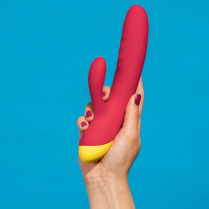 JAZZ VIBRADOR COELHO RECARREGÁVEL VERMELHO