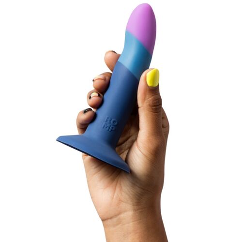 DILDO PICCOLO DE SILICONE COM VENTOSA TRICOLORIDA 14 CM