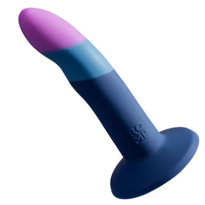 DILDO PICCOLO DE SILICONE COM VENTOSA TRICOLORIDA 14 CM