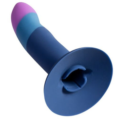 DILDO PICCOLO DE SILICONE COM VENTOSA TRICOLORIDA 14 CM