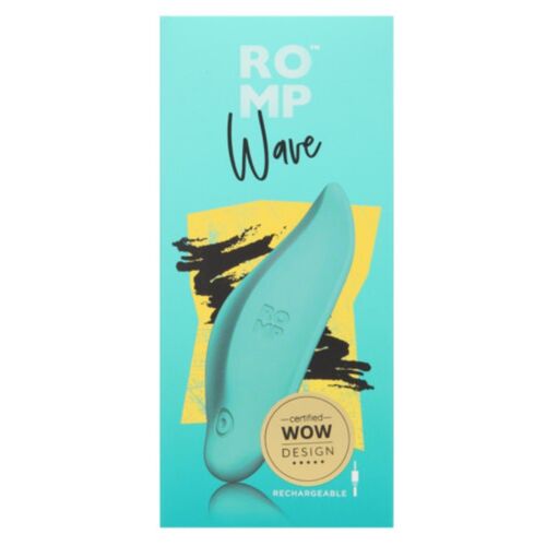 VIBRADOR DE ONDAS, ESTIMULADOR CLITORIANO, FORMATO ERGONÔMICO, VERDE-ÁGUA