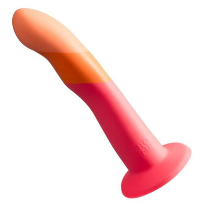 DILDO DIZI DE SILICONE COM VENTOSA TRICOLOR 18 CM