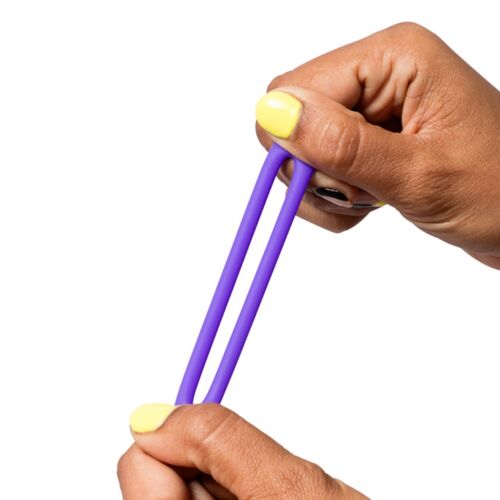 REMIX TRIO CONJUNTO DE 3 ANÉIS PENIANOS DE SILICONE ROXOS