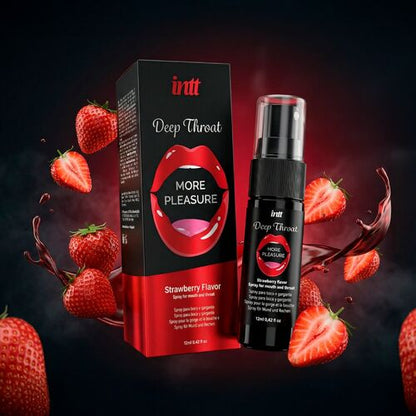 SPRAY ORAL PARA GARGANTA PROFUNDA COM MAIS PRAZER SABOR MORANGO