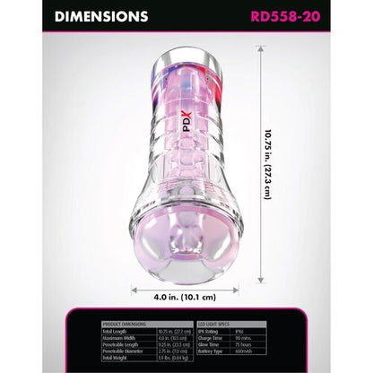 VIEWTUBE XXL LED TRANSPARENT STROKER 27,3 CM