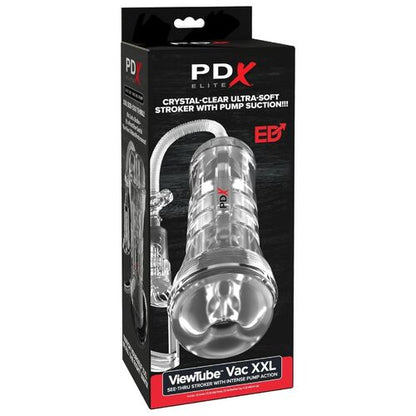 VIEWTUBE VAC XXL TRANSPARENTE STROKER COM BOMBA DE SUCÇÃO 27,3 CM