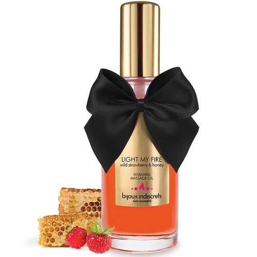 ÓLEO DE MASSAGEM EFEITO CALOR AROMA DE MORANGO