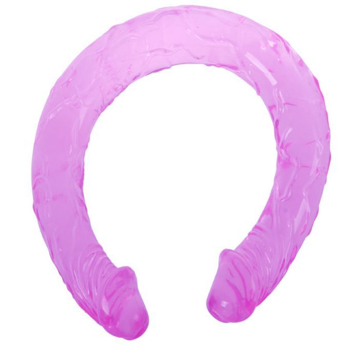 DILDO DUPLO ROSA/LILÁS/AZUL 44.5CM
