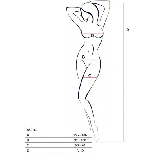 BODYSTOCKING PRETO TAMANHO ÚNICO BS020