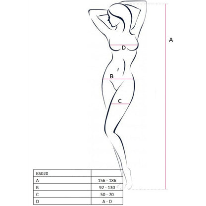 BODYSTOCKING PRETO TAMANHO ÚNICO BS020