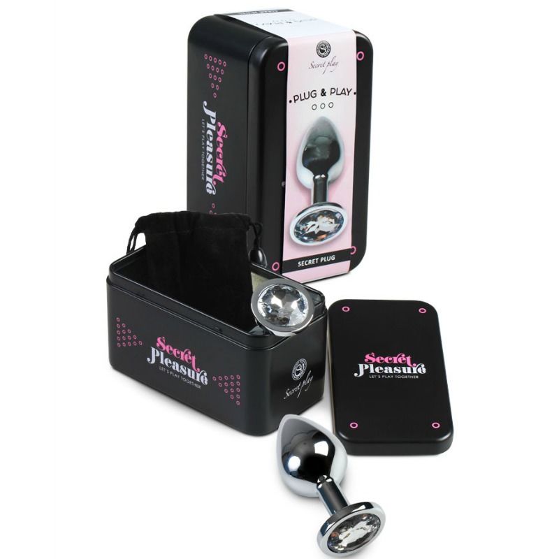 PLUG ANAL ALUMÍNIO TRANSPARENTE 8 CM