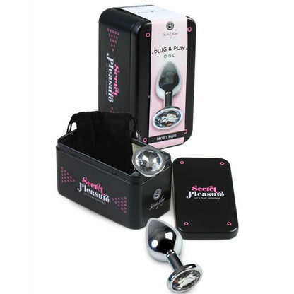 PLUG ANAL ALUMÍNIO TRANSPARENTE 8 CM