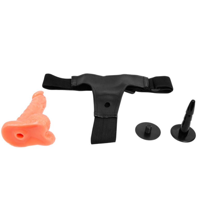 ARNÊS COM PÊNIS REALISTA E CALA AJUSTÁVEL ULTRA APAIXONADA 15.5 CM