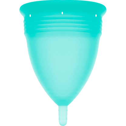 COPA MENSTRUAL STERCUP TAMANHO L AQUAMARINE COR FDA SILICONE