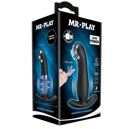 MASSAGEADOR DE PRÓSTATA PRETO RECARREGVEL