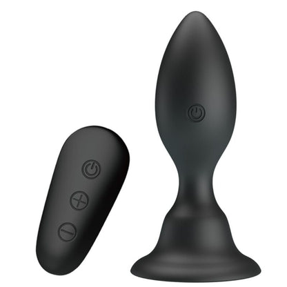 PLUG ANAL COM CONTROLE REMOTO VIBRAO PRETO
