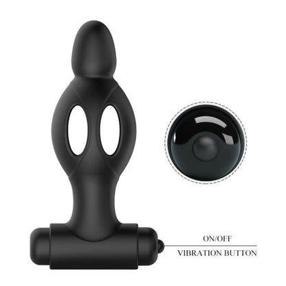 PLUG ANAL DE SILICONE COM VIBRAO