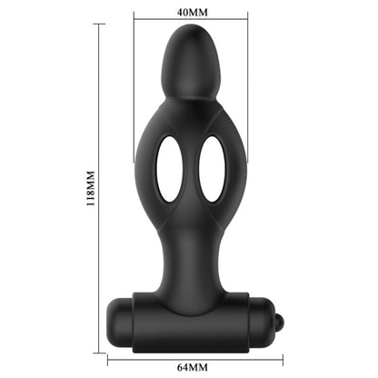 PLUG ANAL DE SILICONE COM VIBRAO