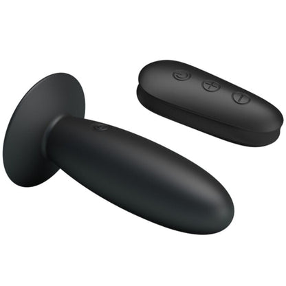 PLUG ANAL COM CONTROLE REMOTO VIBRAO PRETO
