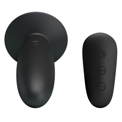 PLUG ANAL COM CONTROLE REMOTO VIBRAO PRETO