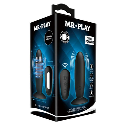 PLUG ANAL COM CONTROLE REMOTO VIBRAO PRETO
