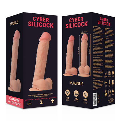 STRAP-ON MAGNUS LIQUID SILICONE COM 3 ANÉIS GRÁTIS 20.5CM -O- 4.1CM