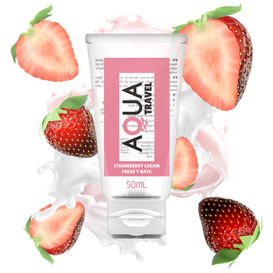 LUBRIFICANTE À BASE DE ÁGUA MORANGO AQUA TRAVEL - 50 ML