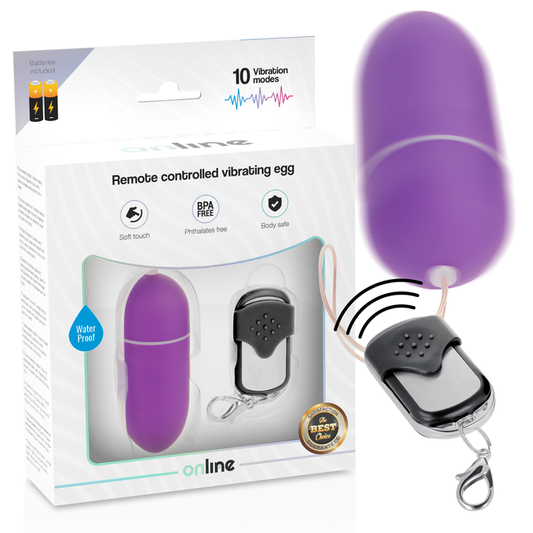 OVO VIBRANTE DE CONTROLE REMOTO ONLINE L - ROXO