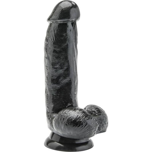 DILDO 12 CM COM BOLAS PRETO
