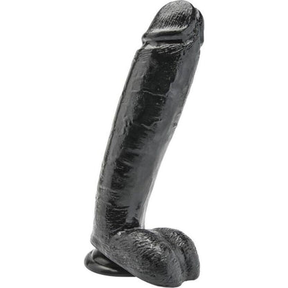 DILDO 25,5 CM COM BOLAS PRETO