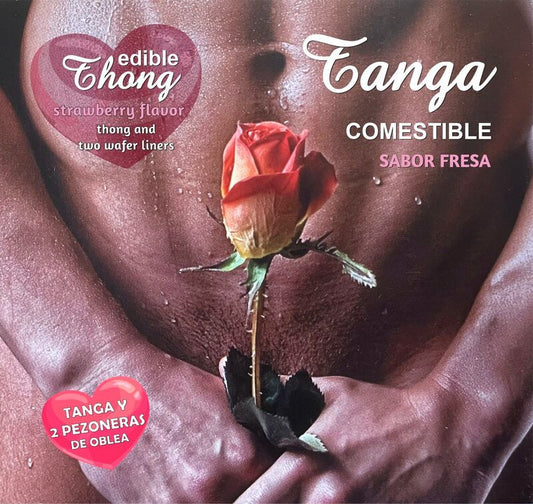 TANGA MASCULINA+ 2 BICOS WAFER DE MORANGO