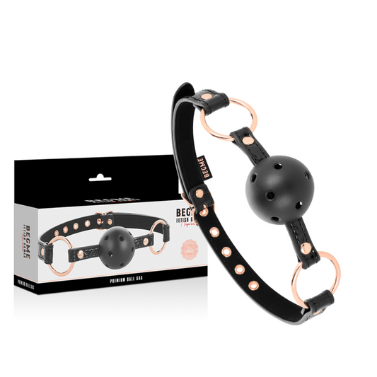 BLACK EDITION BOLA GAG VEGAN COURO