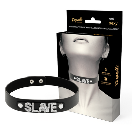 GARGANTILHA DE COURO VEGANO SLAVE