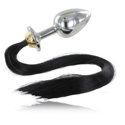 PLUG ANAL DE AÇO COM CAUDA 8,89CM