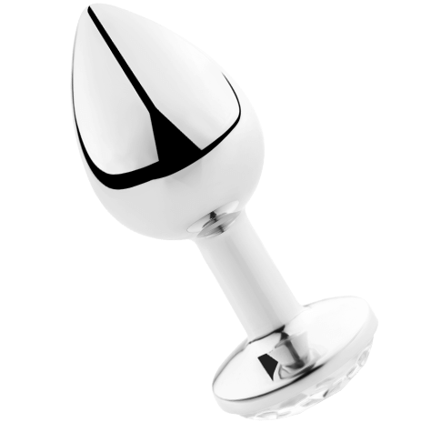 PLUG ANAL ALUMÍNIO TRANSPARENTE 7CM