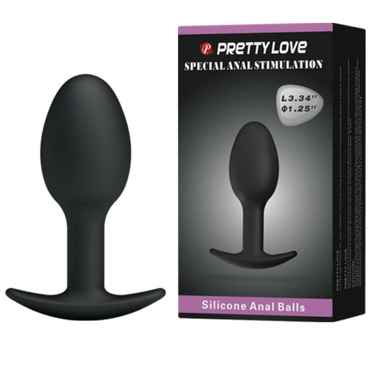 PLUG ANAL DE SILICONE 6.5 CM PRETO