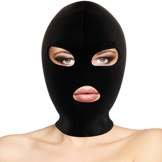 MÁSCARA DE SUBMISSÃO DE BDSM BOCA E OLHOS PRETA