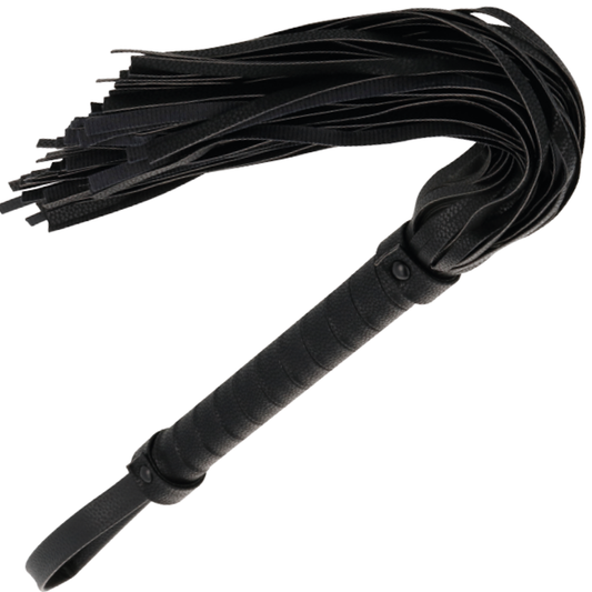 CHICOTE BONDAGE PRETO 42CM COURO