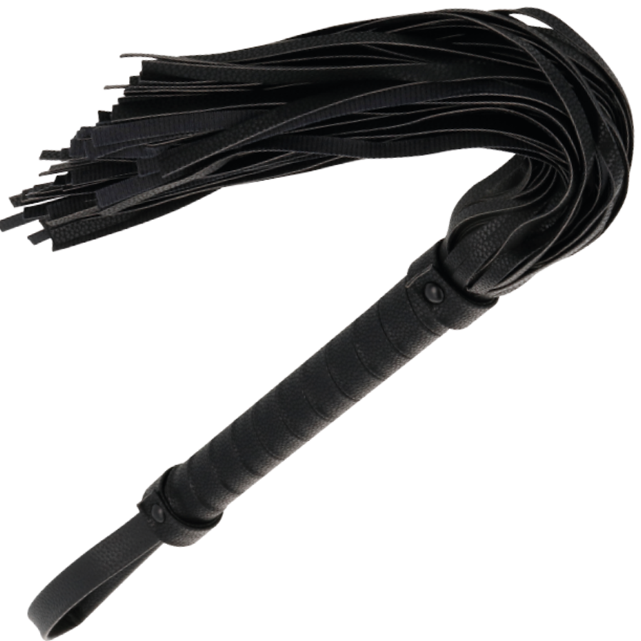 CHICOTE BONDAGE PRETO 42CM COURO
