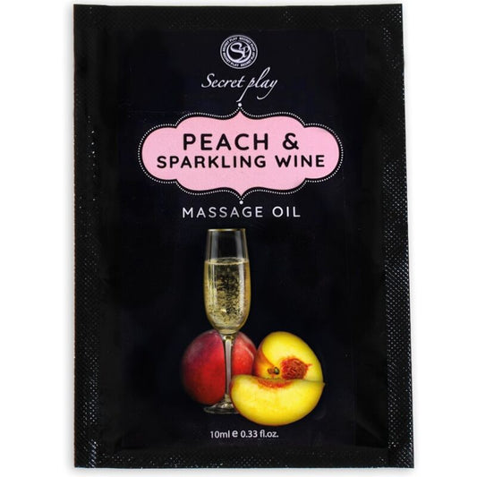 SAQUETA DE ÓLEO DE MASSAGEM PÊSSEGO E VINHO ESPUMANTE